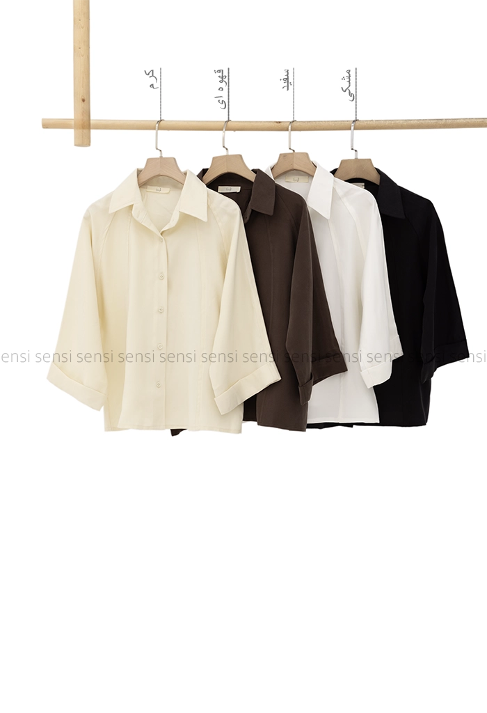 شومیزیقه جلو دکمه سیلک کد1005283